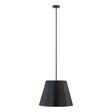 Z-Lite Lilly Pendant, 1-Light, 24 In.W x 18 In.H, Matte Black/Matte Black 2307-24MB